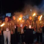 Mahasiswa KKN STPK Matauli Dan UIN Syahda Padang Sidempuan, Sambut Tahun Baru Islam Dengan Pawai Obor
