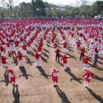Ribuan Warga Barru Senam Merdeka di Lapangan Sumpang Binangae