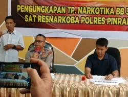 Polres Pinrang Gagalkan Penyeludupan Sabu 3,7 Kg