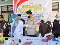 Kejari Enrekang Musnahkan Barang Bukti Perkara Kasus Narkotika