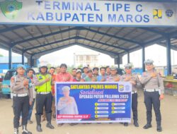 Sat Lantas Polres Maros Sosialisasi Pelanggaran Prioritas Operasi Patuh Pallawa