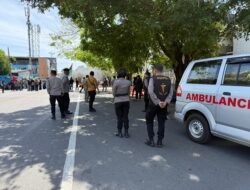 Polres Maros Siagakan Tim Kedokteran Kepolisian pada Pengamanan Unjuk Rasa Aliansi Buruh dan Mahasiswa