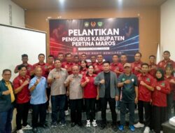 Pertina Maros Resmi Dilantik, Siap Cetak Atlet Berprestasi