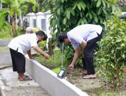 Bupati Pantau Rabu Bersih di Kantor di Kantor Dinas Perikanan dan Kesbangpol