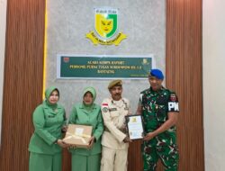 Dansubdenpom XIV/1-2 Bantaeng Pimpin Acara Korp Raport Personil Purna Tugas