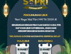 Libur Lebaran Panjang, Kantor Camat Soppeng Riaja Tak Kosong: Pegawai Bisa Kerja dari Mana Saja